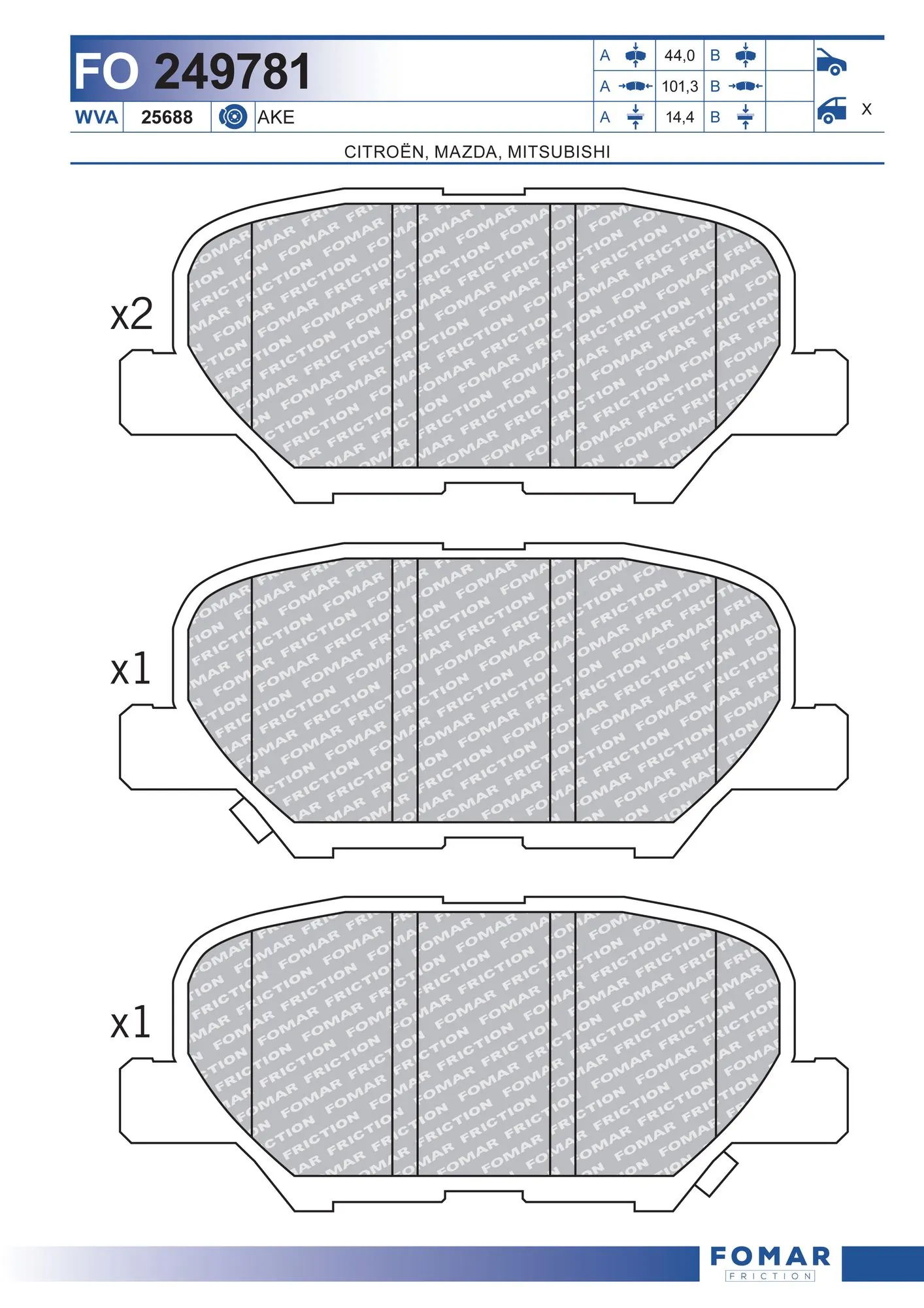 Brake Pad Set, disc brake